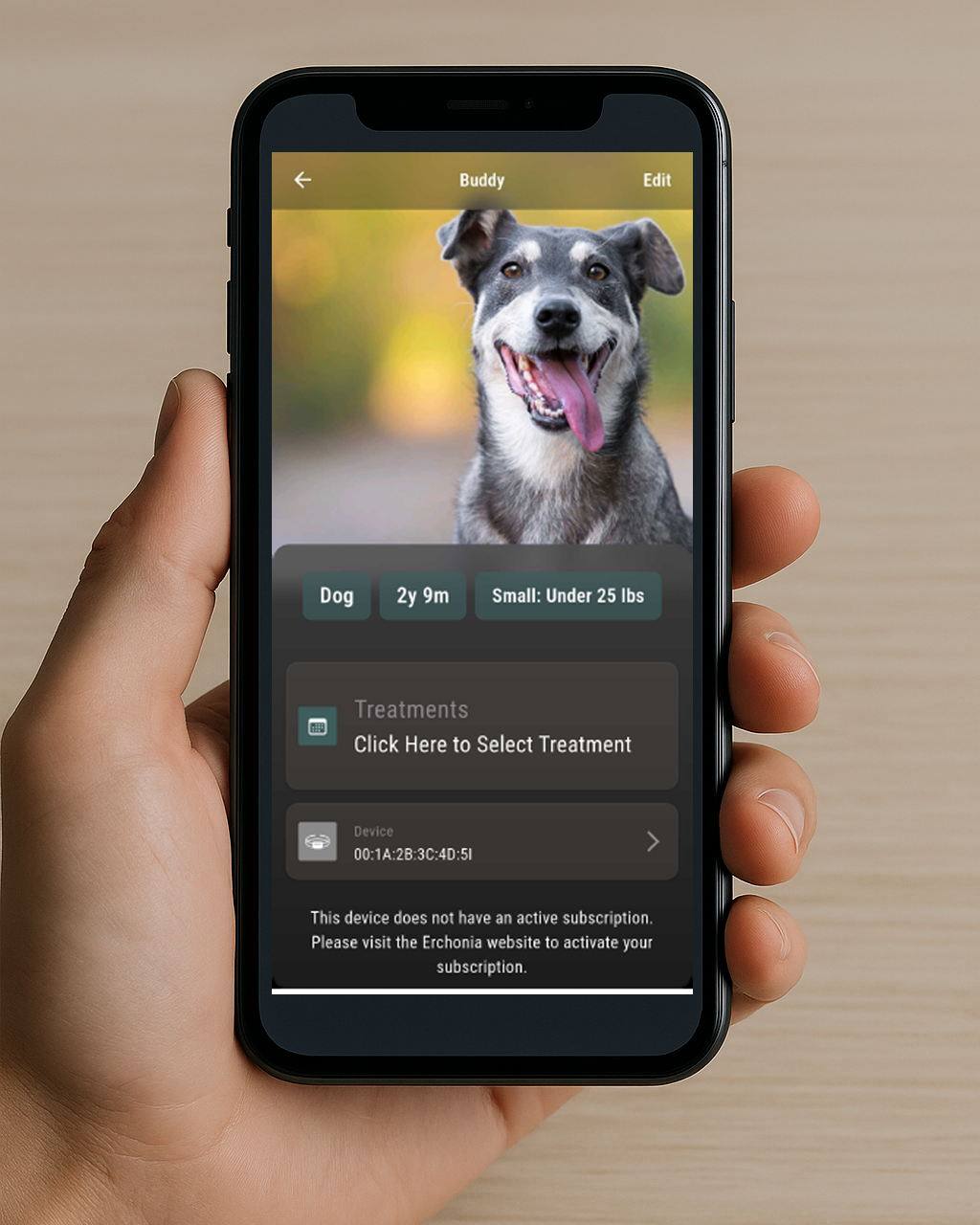 MitoCollar App Pet Profile